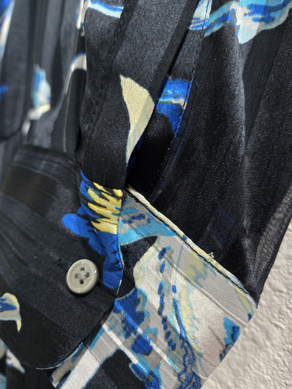 Banana Republic Black Blazer with Blue & Cream Floral Print